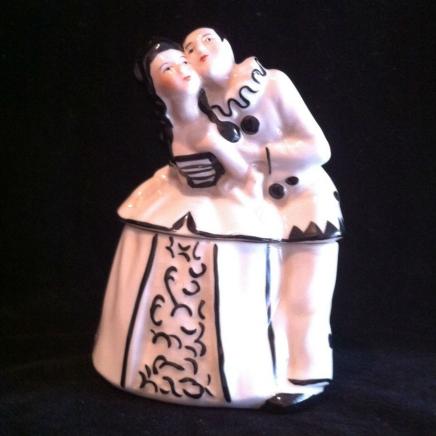 Photo of Ceramic Theatrical Couple Trinket Pot