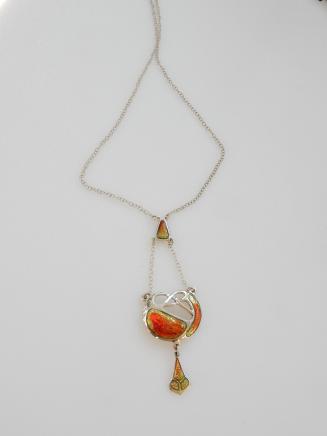 Photo of Silver & Iridescent Enamel Necklace