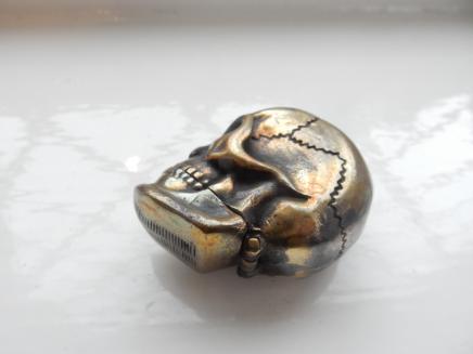 Photo of Brass Human Skull Vesta