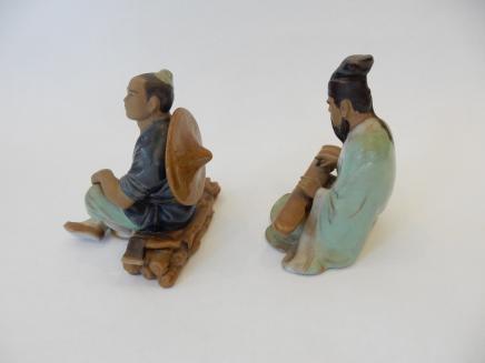 Photo of Pair Chinese Gentleman Figurines