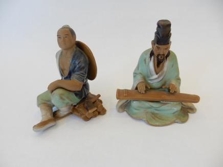 Photo of Pair Chinese Gentleman Figurines