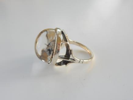 Photo of Reverse Carved Essex Crystal Pug Dog Ring
