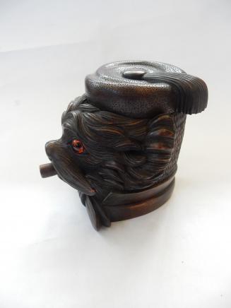 Photo of Hand Carved Black Forest Wood Tobacco Jar