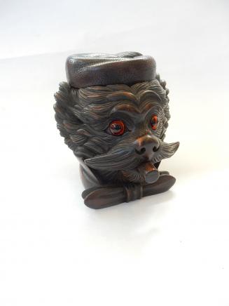Photo of Hand Carved Black Forest Wood Tobacco Jar