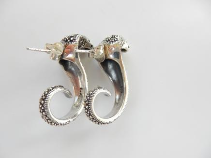 Photo of Marcasite Cobra Snake Earrings