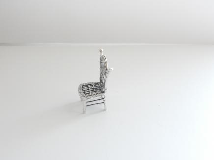 Photo of Miniature Silver Dolls House Chair