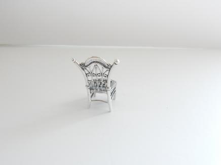 Photo of Miniature Silver Dolls House Chair