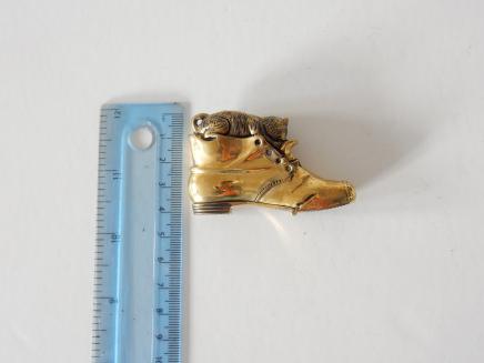 Photo of Novelty Polished Brass Cat in Boot Vesta