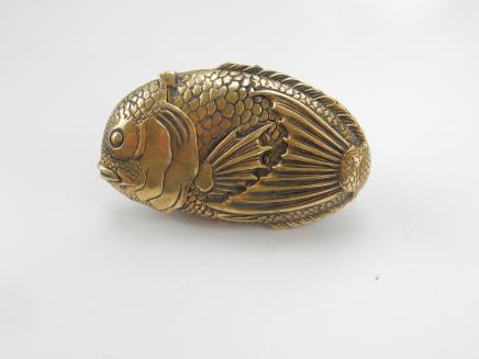 Photo of Brass Oriental Fish Vesta