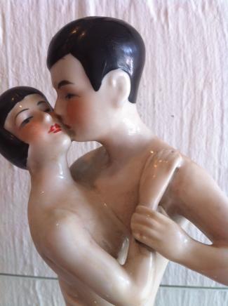 Photo of Porcelain Art Deco Embracing Couple