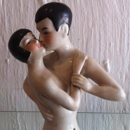 Photo of Porcelain Art Deco Embracing Couple
