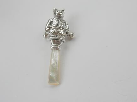 Photo of Sterling Silver Freshwater Pearl Baby Rattle