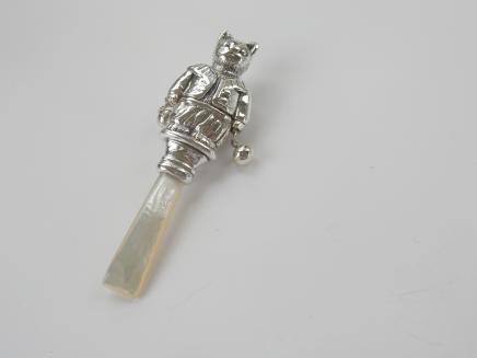 Photo of Sterling Silver Freshwater Pearl Baby Rattle