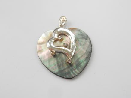 Photo of Abalone Shell Heart Pendant