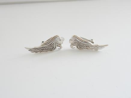 Photo of Solid Silver Art Nouveau Clip on Earrings