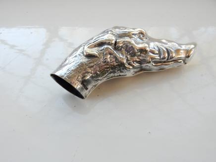 Photo of Solid Silver Wild Boar Cane Handle 