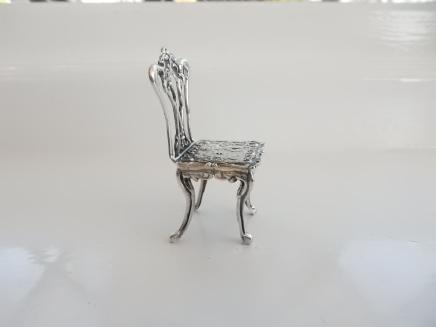 Photo of Solid Silver Dolls House Chair