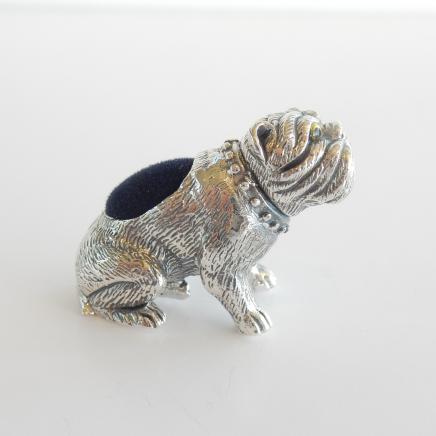 Photo of Solid Silver English Bulldog Pin Cushion