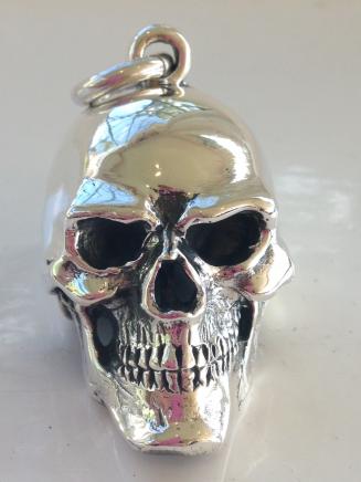 Photo of Large Solid Silver Gothic Skull Pendant