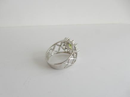 Photo of Solid Silver Peridot Ring