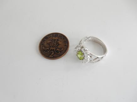 Photo of Solid Silver Peridot Ring
