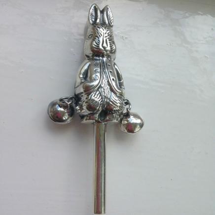 Photo of Sterling Silver Peter Rabbit Baby Rattle