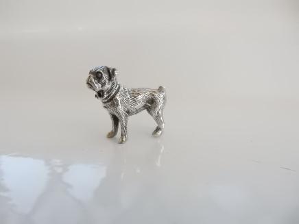 Photo of Silver Pug Dog Charm