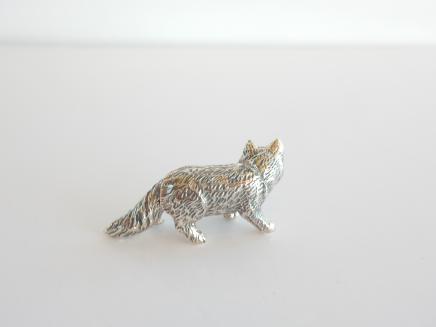 Photo of Solid Silver Ruby Stone Fox Charm