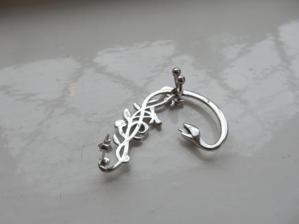 Photo of Silver Art Nouveau Serpent Ear Cuff