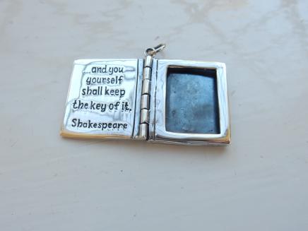 Photo of Solid Silver 'Tis in My Memory Locked' Pendant