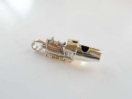 Photo of Solid Silver Steam Train Platform Whistle