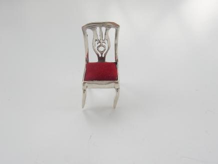 Photo of Sterling Silver Dolls House Chair Pin Cushion