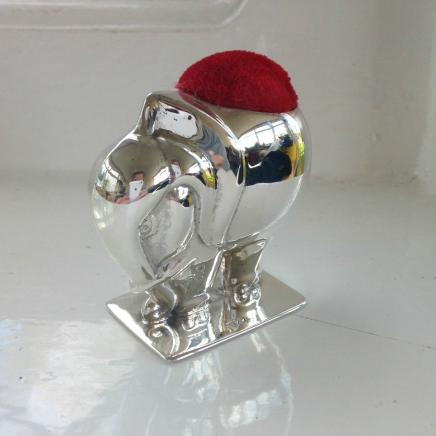 Photo of Large Sterling Silver Elephant Pin Cushion