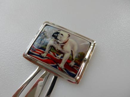 Photo of Silver & Enamel English Bulldog Money Clip