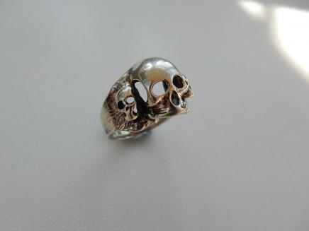 Photo of Sterling Silver Gothic Skull Ring