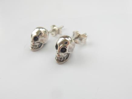 Photo of Sterling Silver Skull Earrings