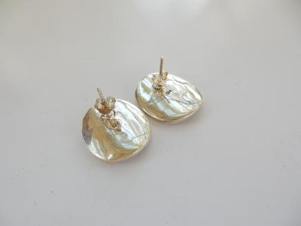 Photo of Sterling Silver Iridescent Shell Inlay Earrings