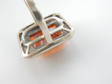 Photo of Sterling Silver & Amber Ring