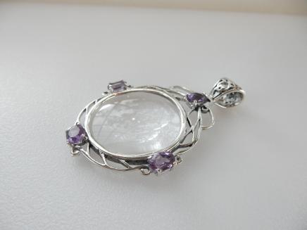 Photo of Sterling Silver & Purple Amethyst Pendant
