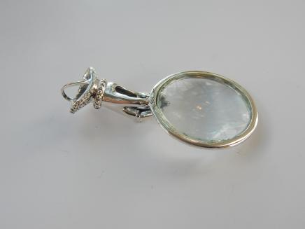 Photo of Victorian Silver & Ruby Magnifying Glass Pendant