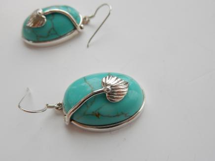 Photo of Natural Turquoise Stone Earrings
