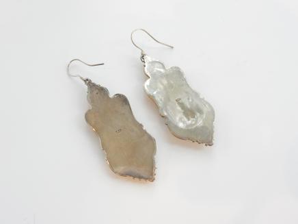 Photo of Solid Silver & Jade Doplet Earrings