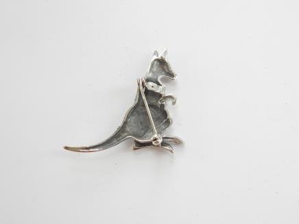 Photo of Vintage Silver Kangaroo Brooch