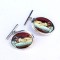 Solid Silver Enamel Nude Lady Cufflinks