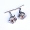 Sterling Silver Ruby Owl Cufflinks