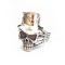 Sterling Silver Skull wearing Top Hat Ring