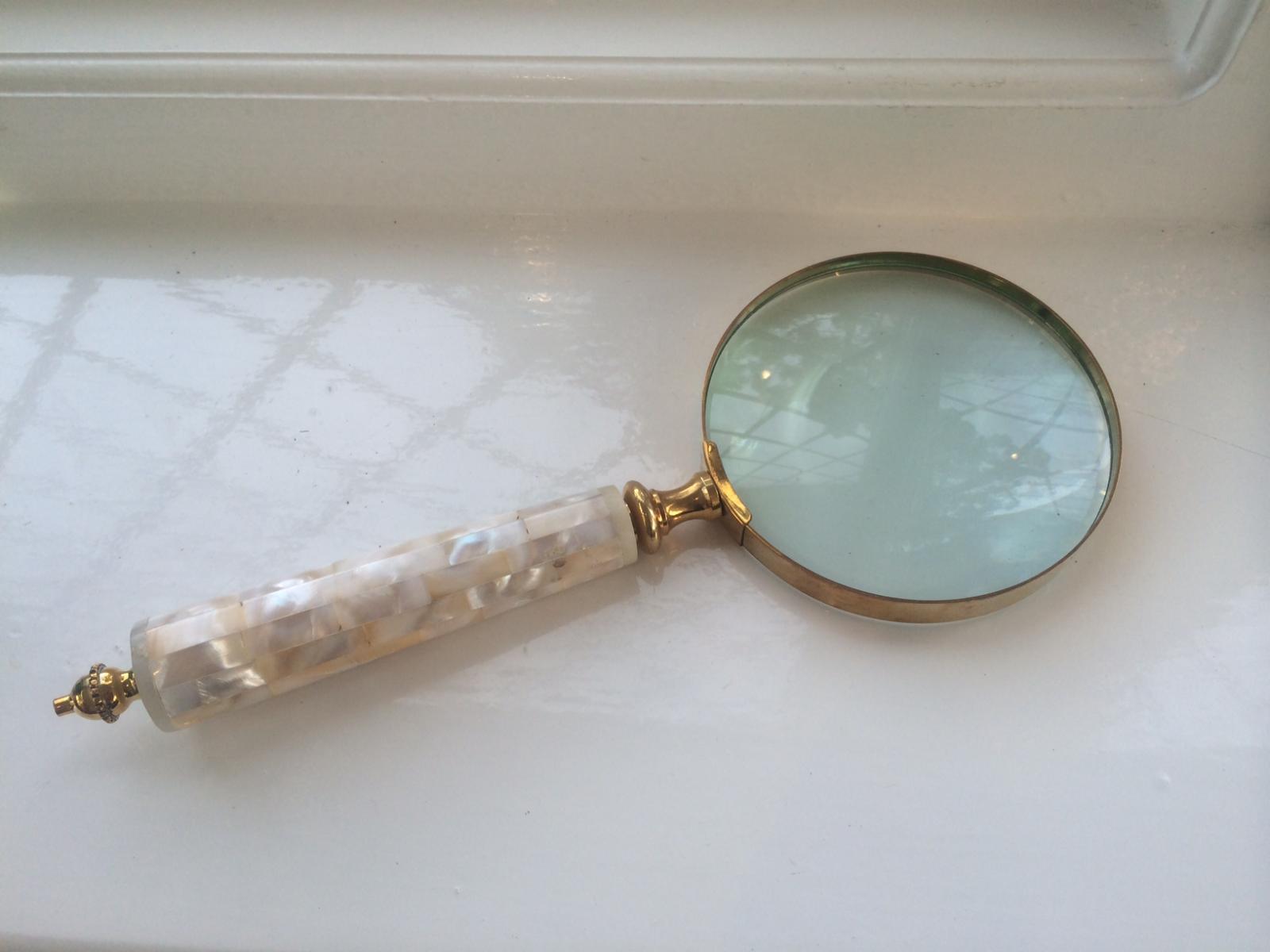 Photo of Large Magnifying Glass with Pearl Handle