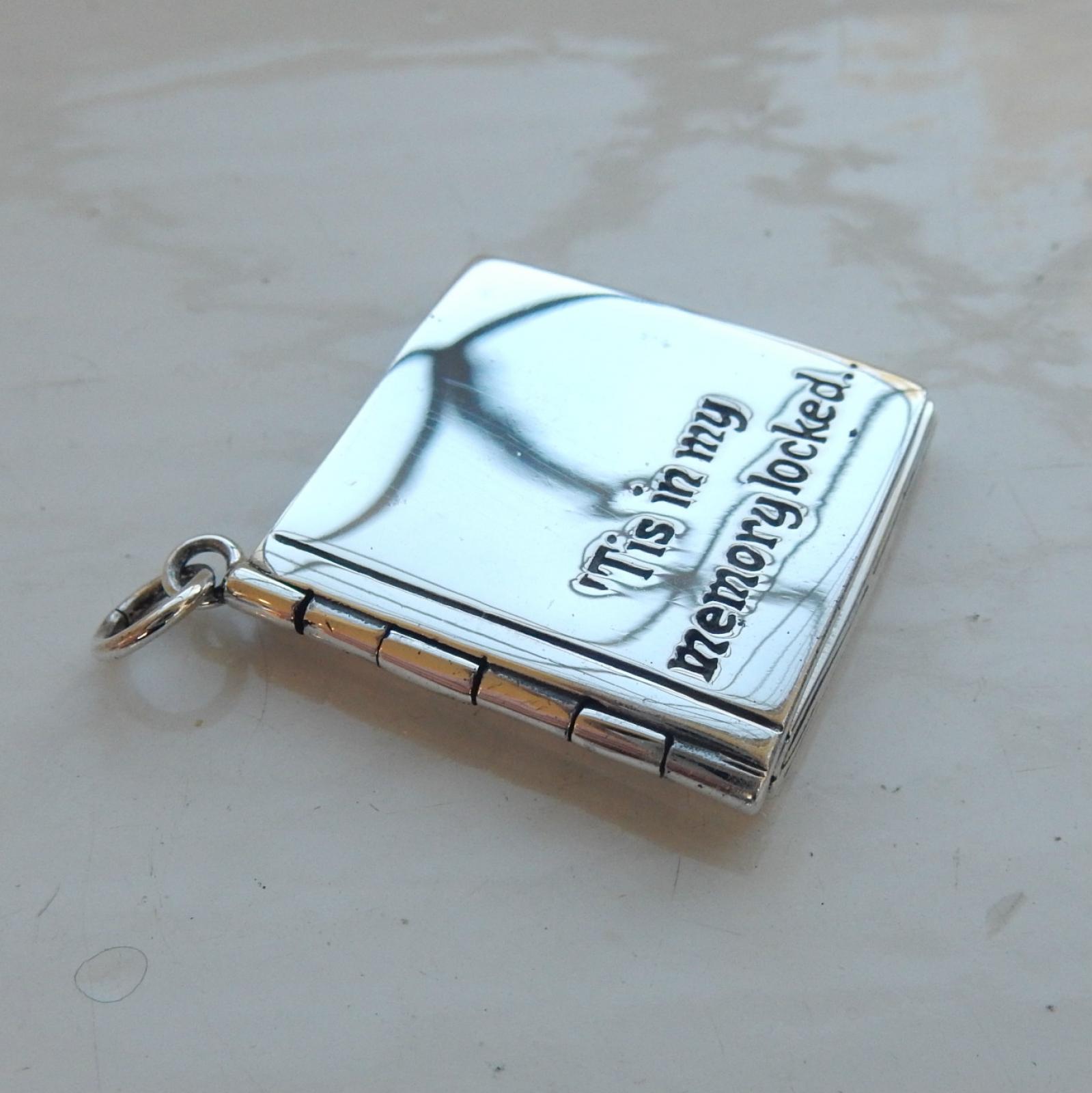 Photo of Solid Silver 'Tis in My Memory Locked' Pendant