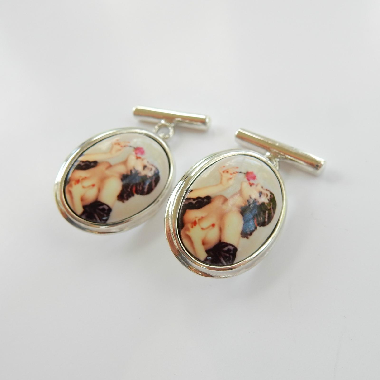 Photo of Sterling Silver Sexy Lady Cufflinks
