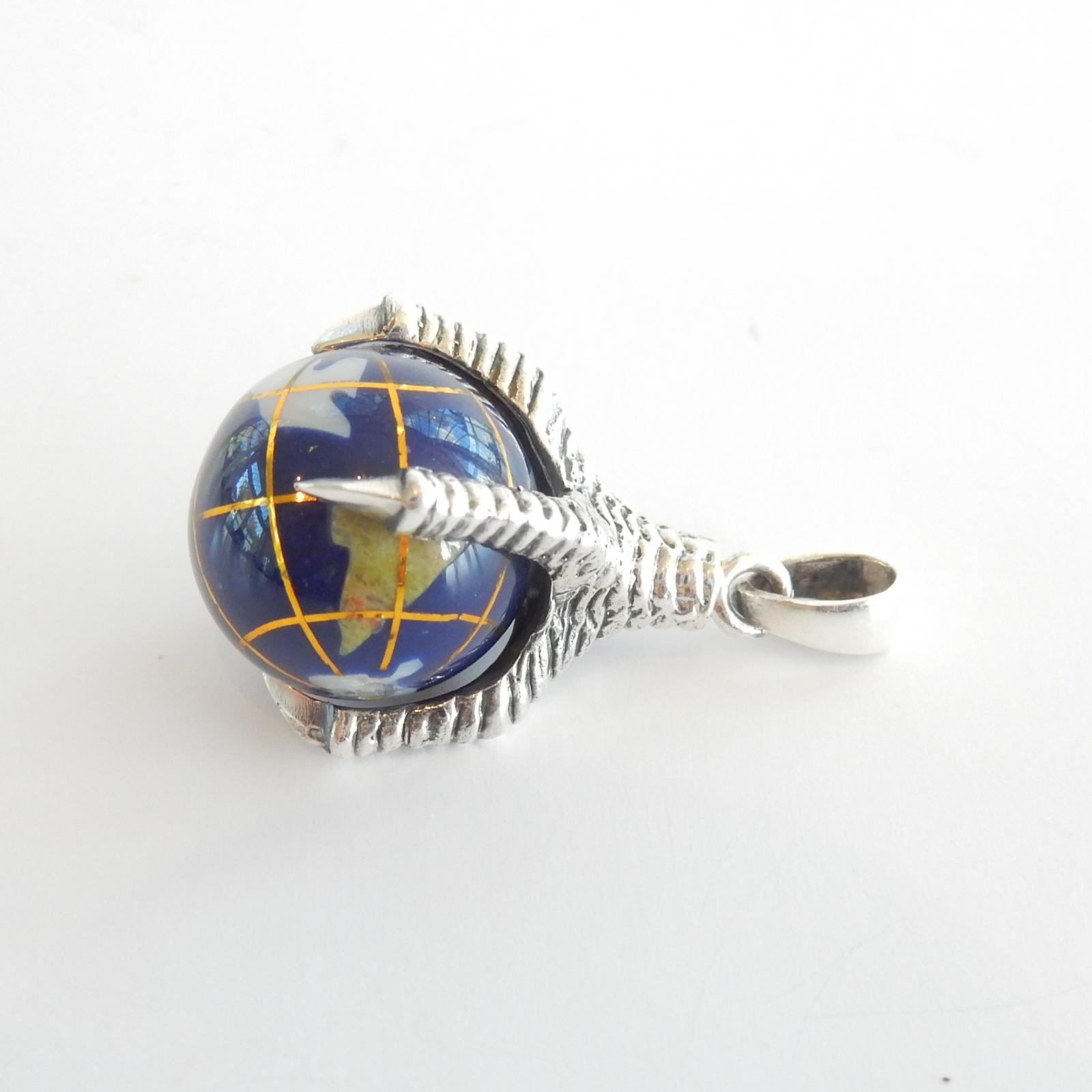 Photo of Sterling Silver World Globe Pendant